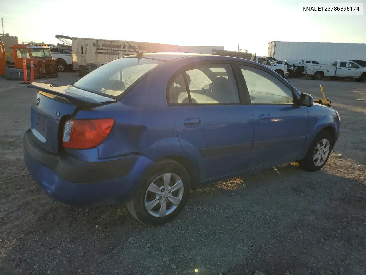 2008 Kia Rio Base VIN: KNADE123786396174 Lot: 72940524