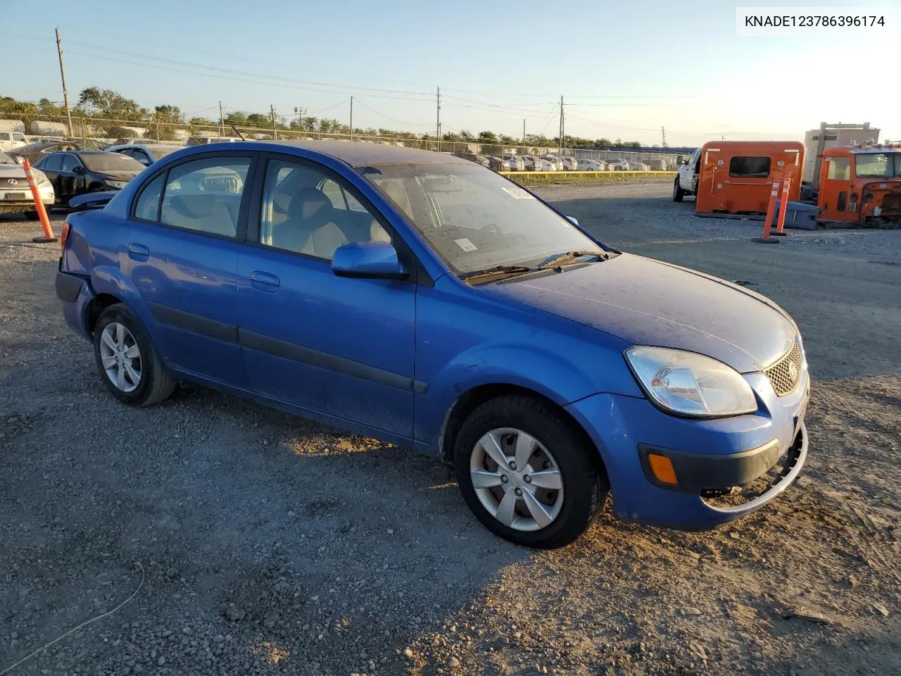 2008 Kia Rio Base VIN: KNADE123786396174 Lot: 72940524