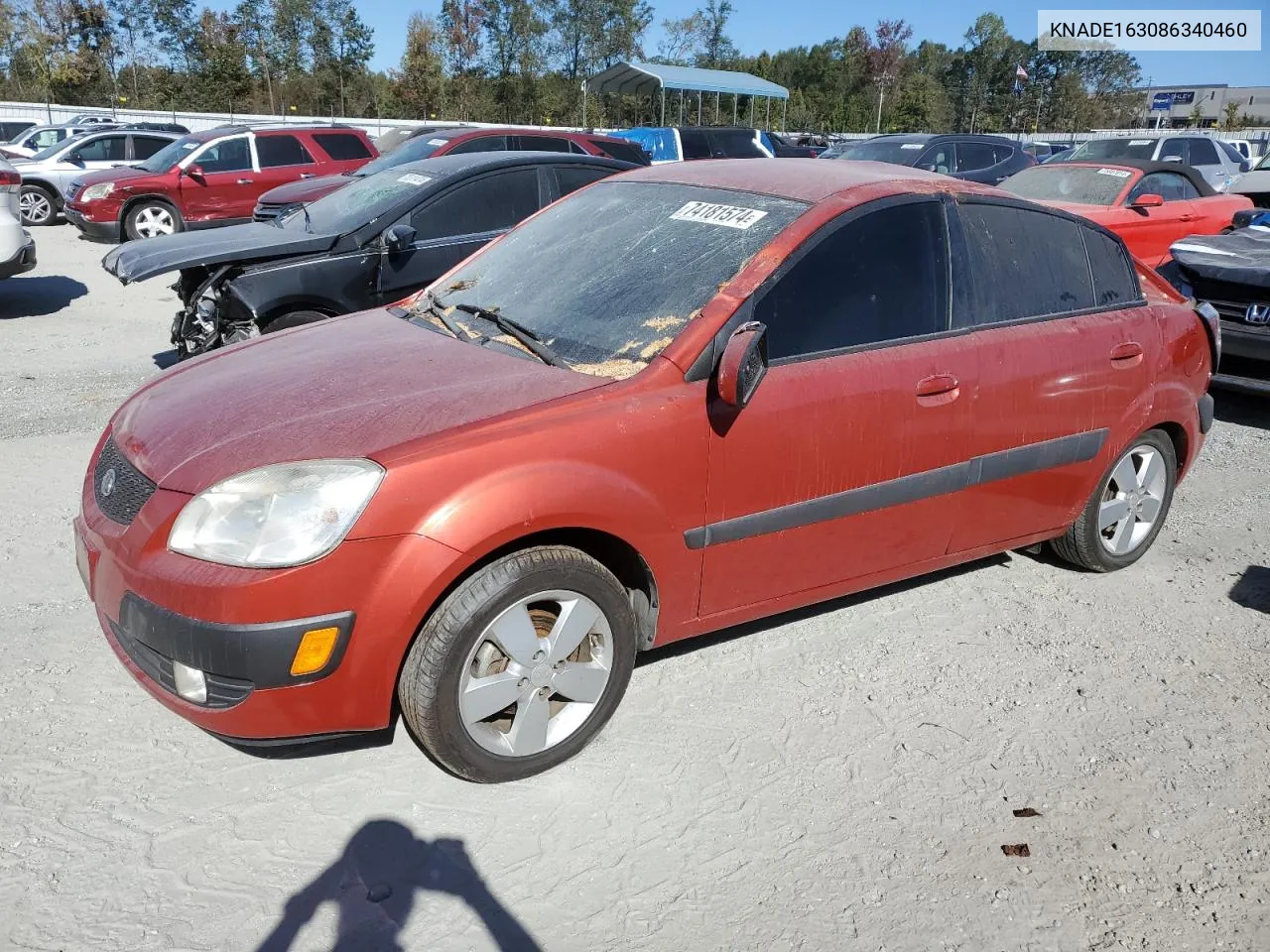 2008 Kia Rio 5 Sx VIN: KNADE163086340460 Lot: 74181574