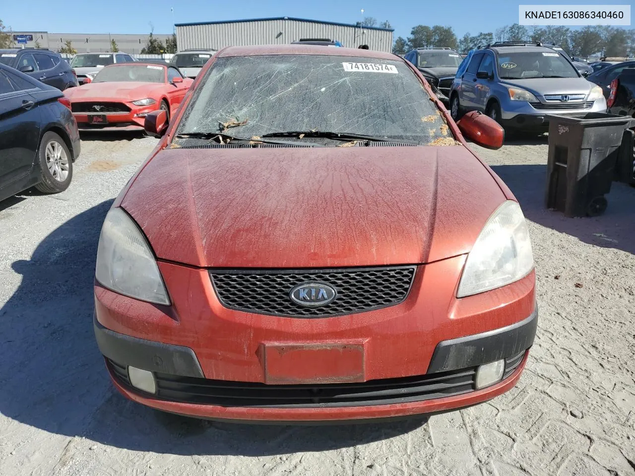 2008 Kia Rio 5 Sx VIN: KNADE163086340460 Lot: 74181574