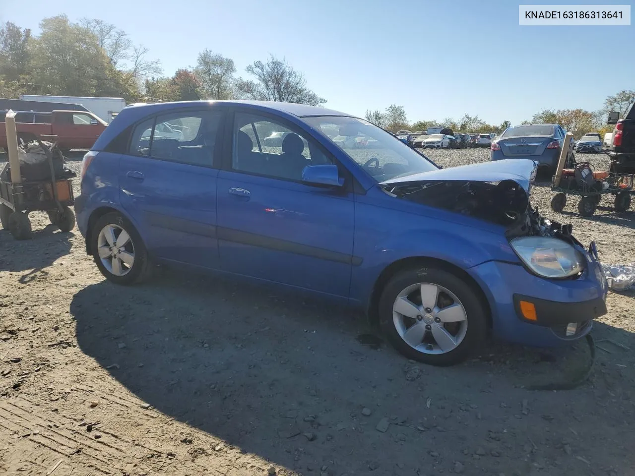 2008 Kia Rio 5 Sx VIN: KNADE163186313641 Lot: 77747584