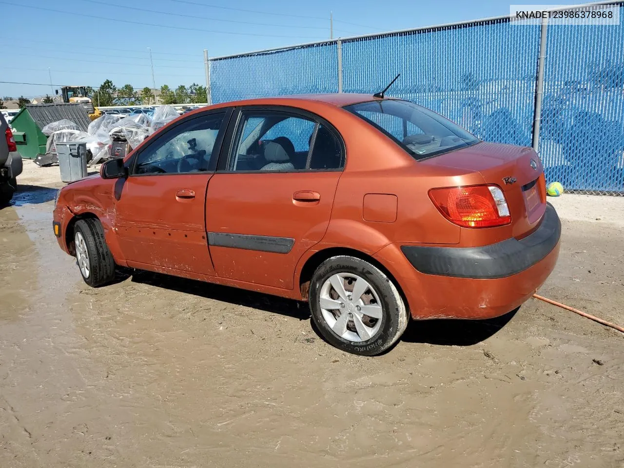 2008 Kia Rio Base VIN: KNADE123986378968 Lot: 77778494