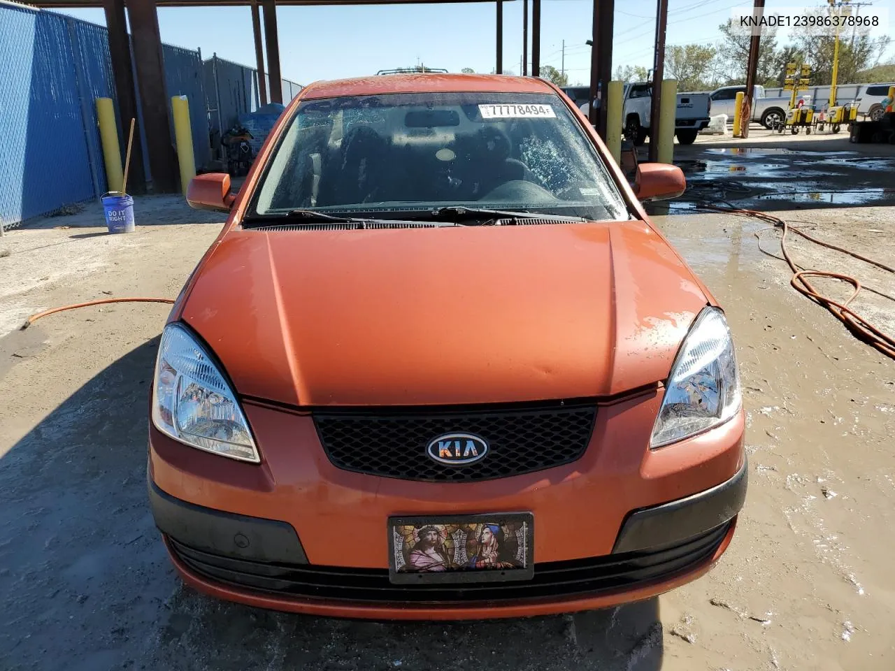 2008 Kia Rio Base VIN: KNADE123986378968 Lot: 77778494