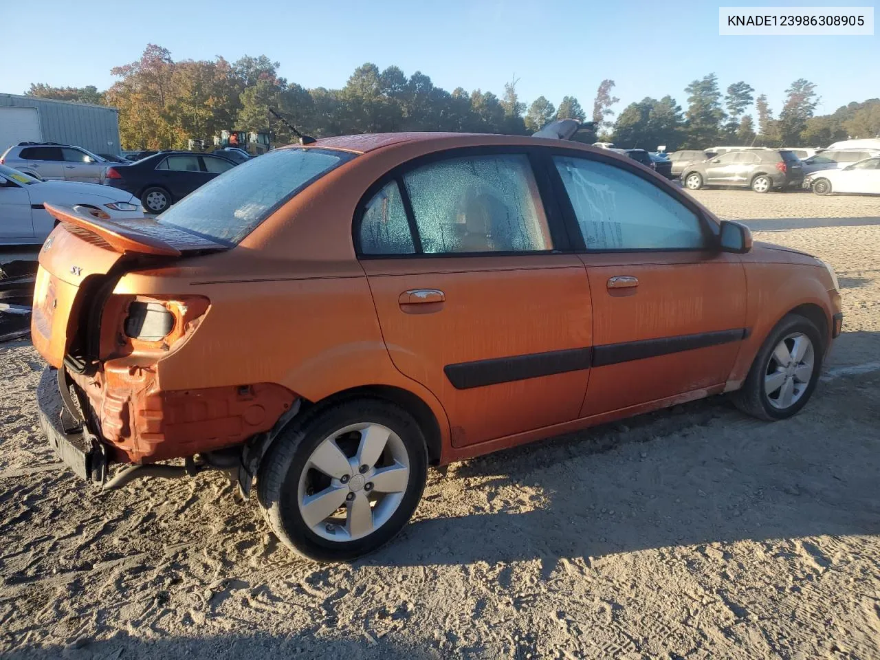 2008 Kia Rio Base VIN: KNADE123986308905 Lot: 78092034