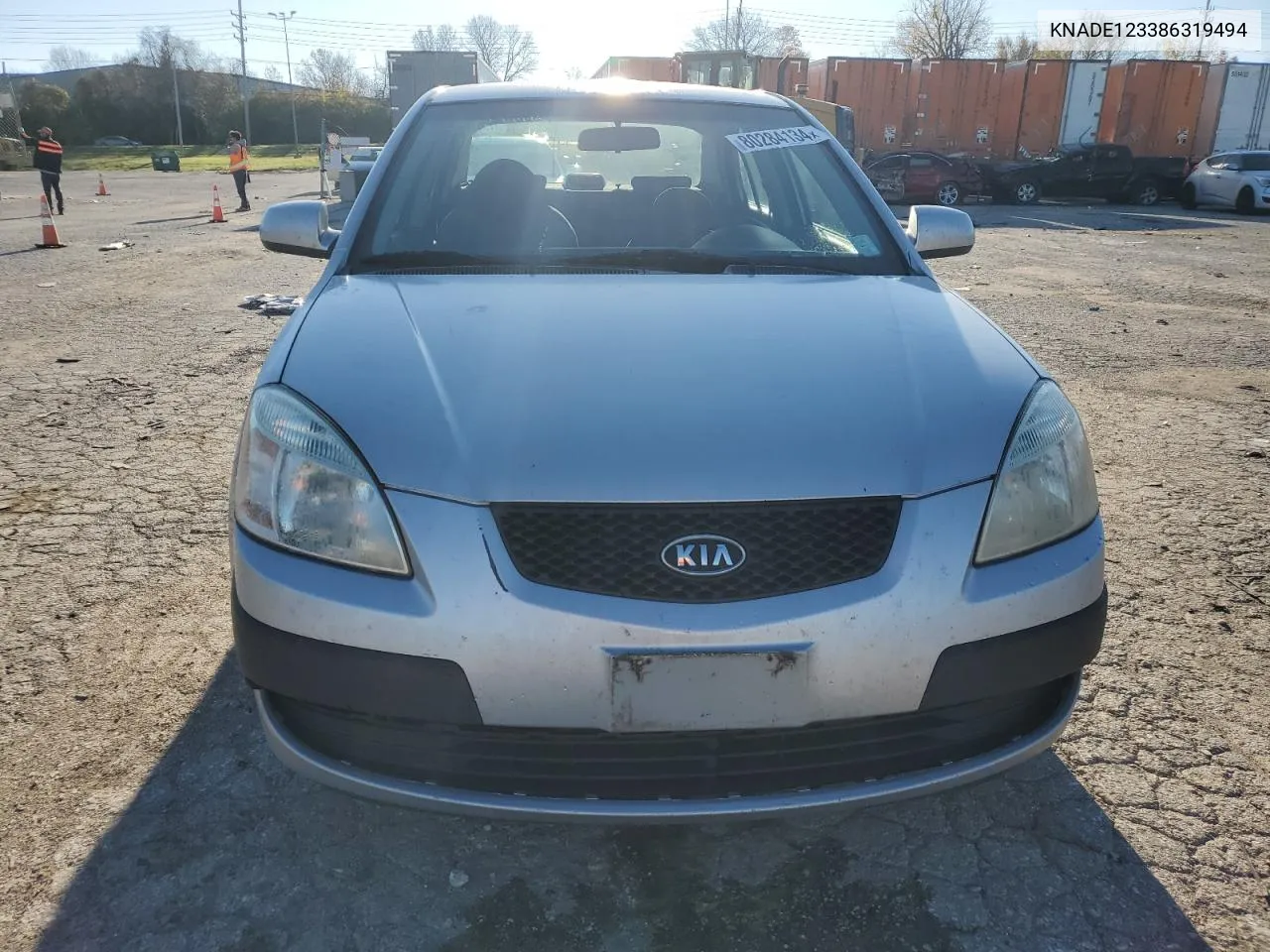 2008 Kia Rio Base VIN: KNADE123386319494 Lot: 80284134