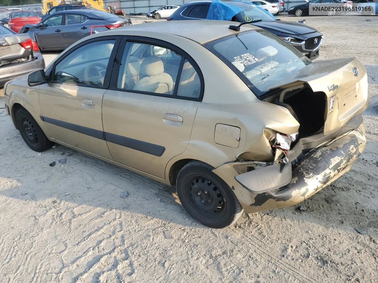 KNADE223196519166 2009 Kia Rio Base