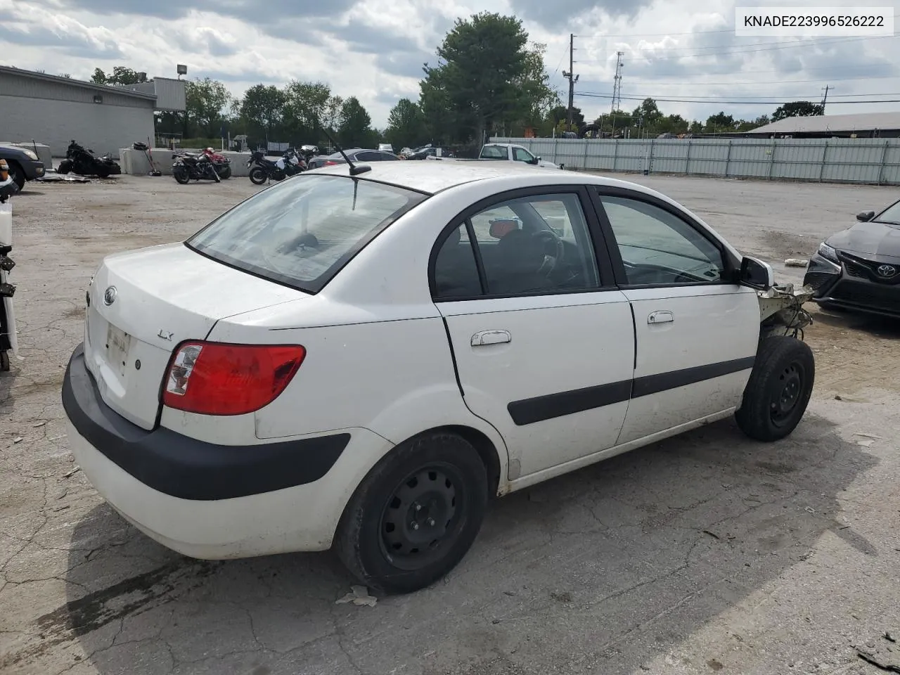 2009 Kia Rio Base VIN: KNADE223996526222 Lot: 69976484