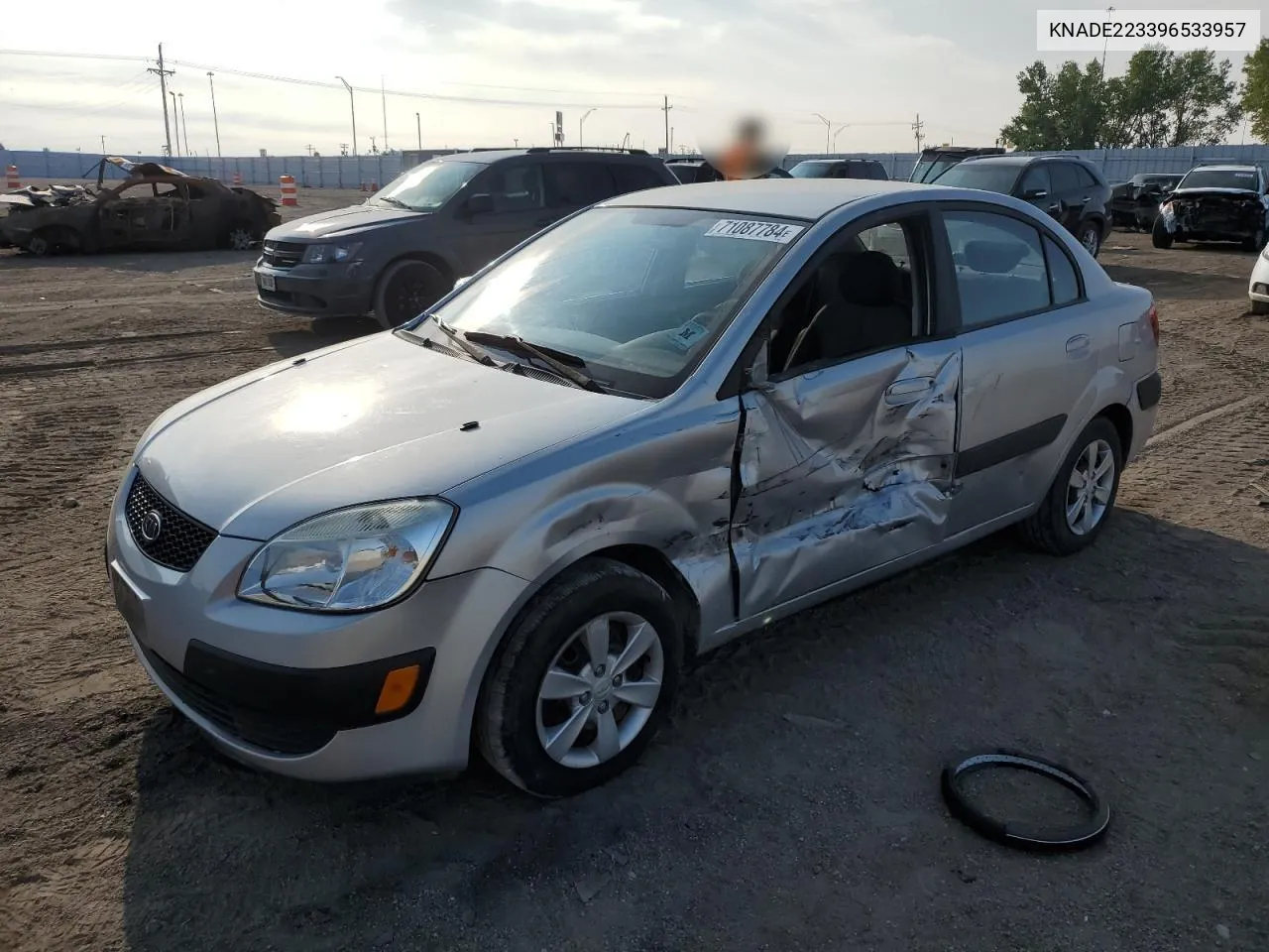 2009 Kia Rio Base VIN: KNADE223396533957 Lot: 71087784