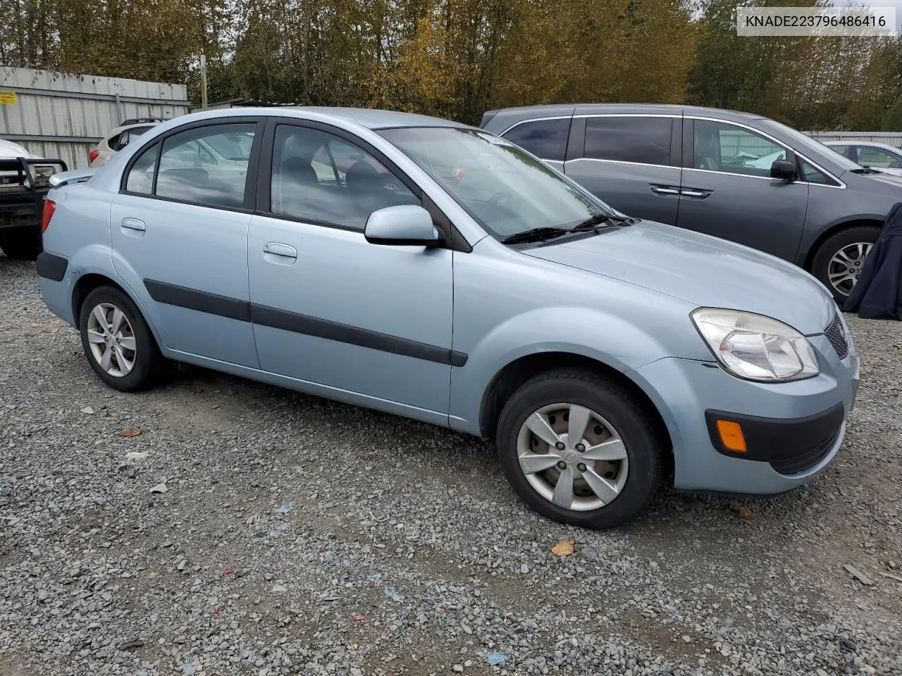 2009 Kia Rio Base VIN: KNADE223796486416 Lot: 72088764