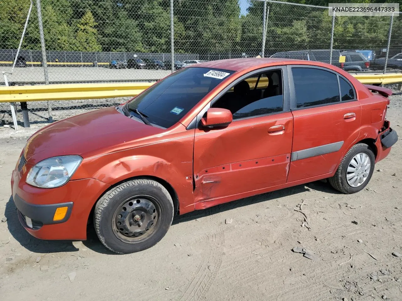 2009 Kia Rio Base VIN: KNADE223696447333 Lot: 72676624