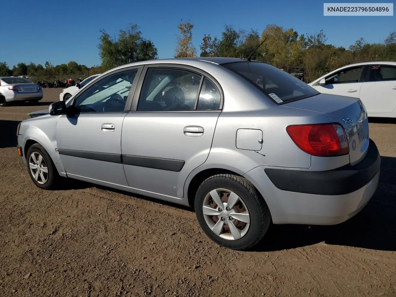 2009 Kia Rio Base VIN: KNADE223796504896 Lot: 74884404