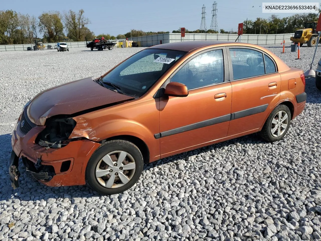 2009 Kia Rio Base VIN: KNADE223696533404 Lot: 75189934