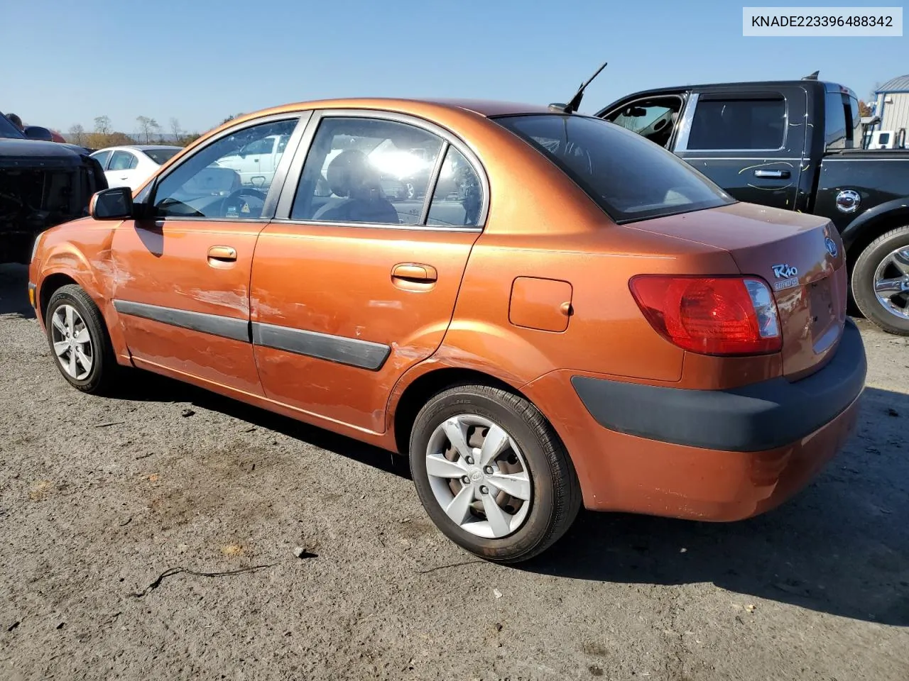 2009 Kia Rio Base VIN: KNADE223396488342 Lot: 76982024