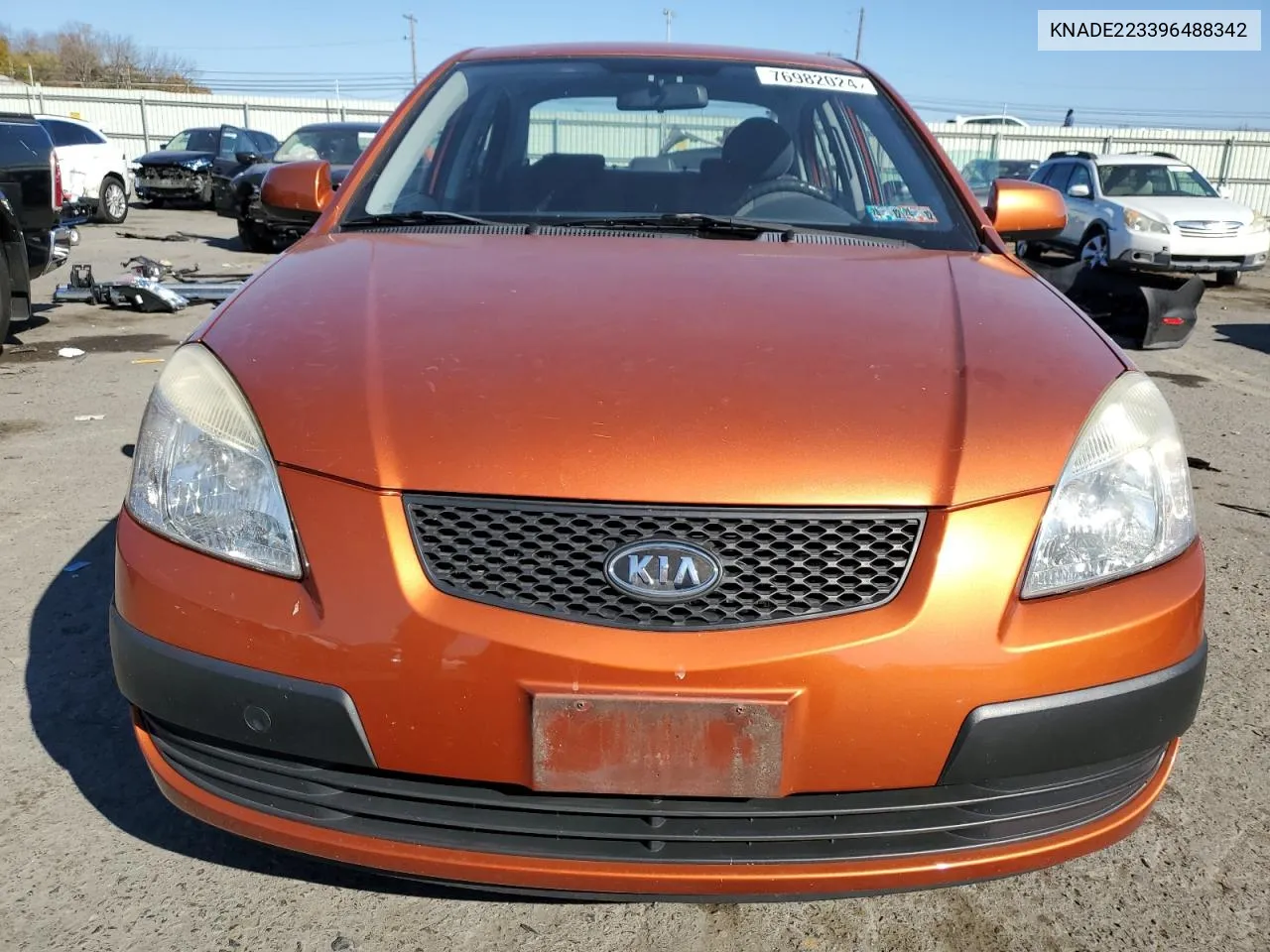 2009 Kia Rio Base VIN: KNADE223396488342 Lot: 76982024