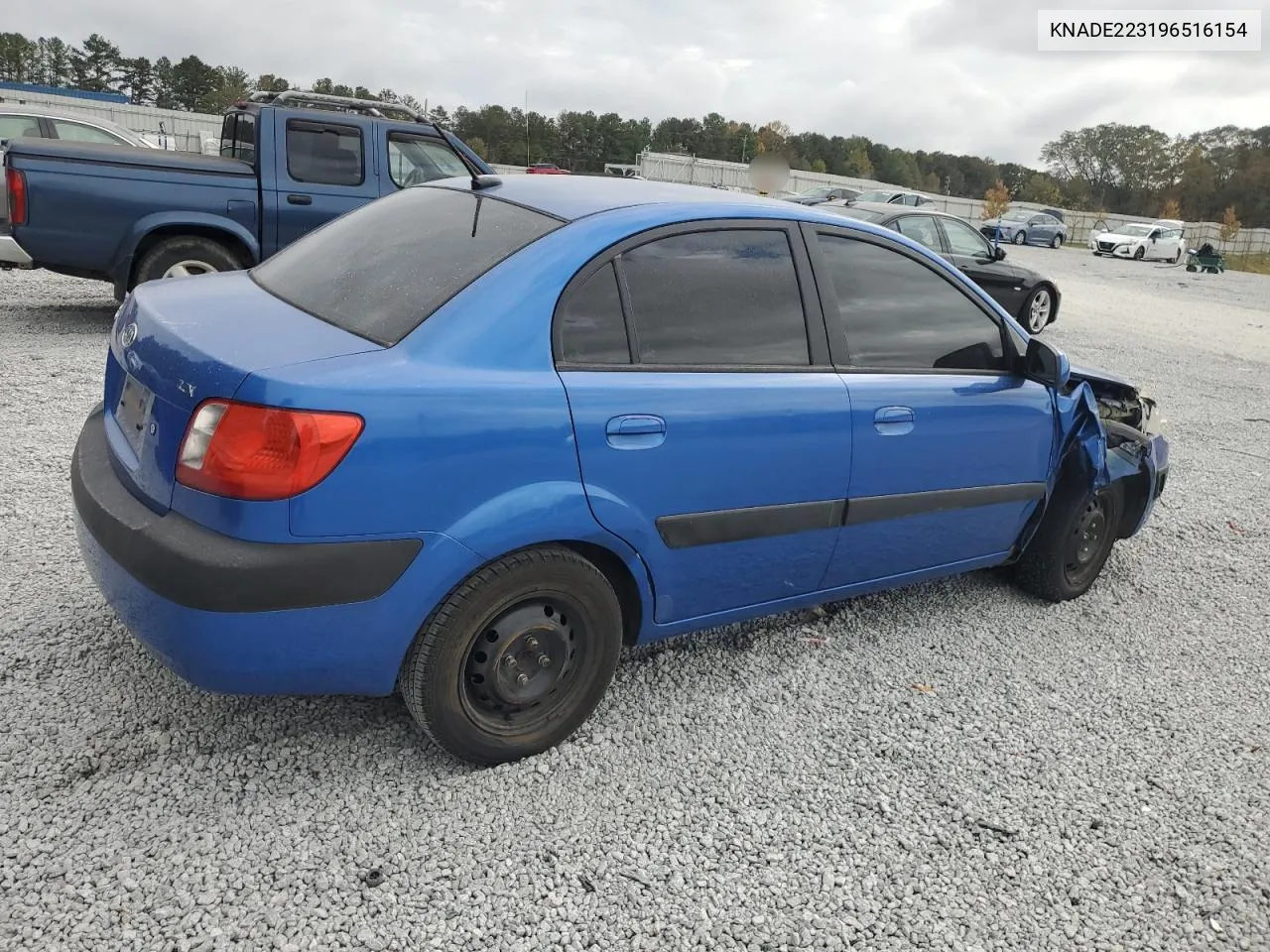 2009 Kia Rio Base VIN: KNADE223196516154 Lot: 79168844