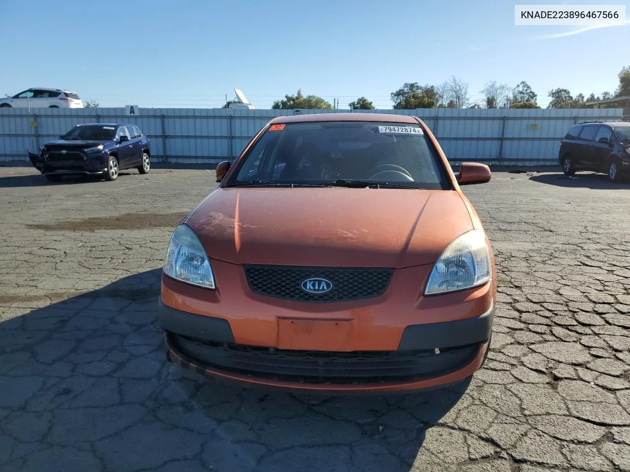 2009 Kia Rio Base VIN: KNADE223896467566 Lot: 79472874