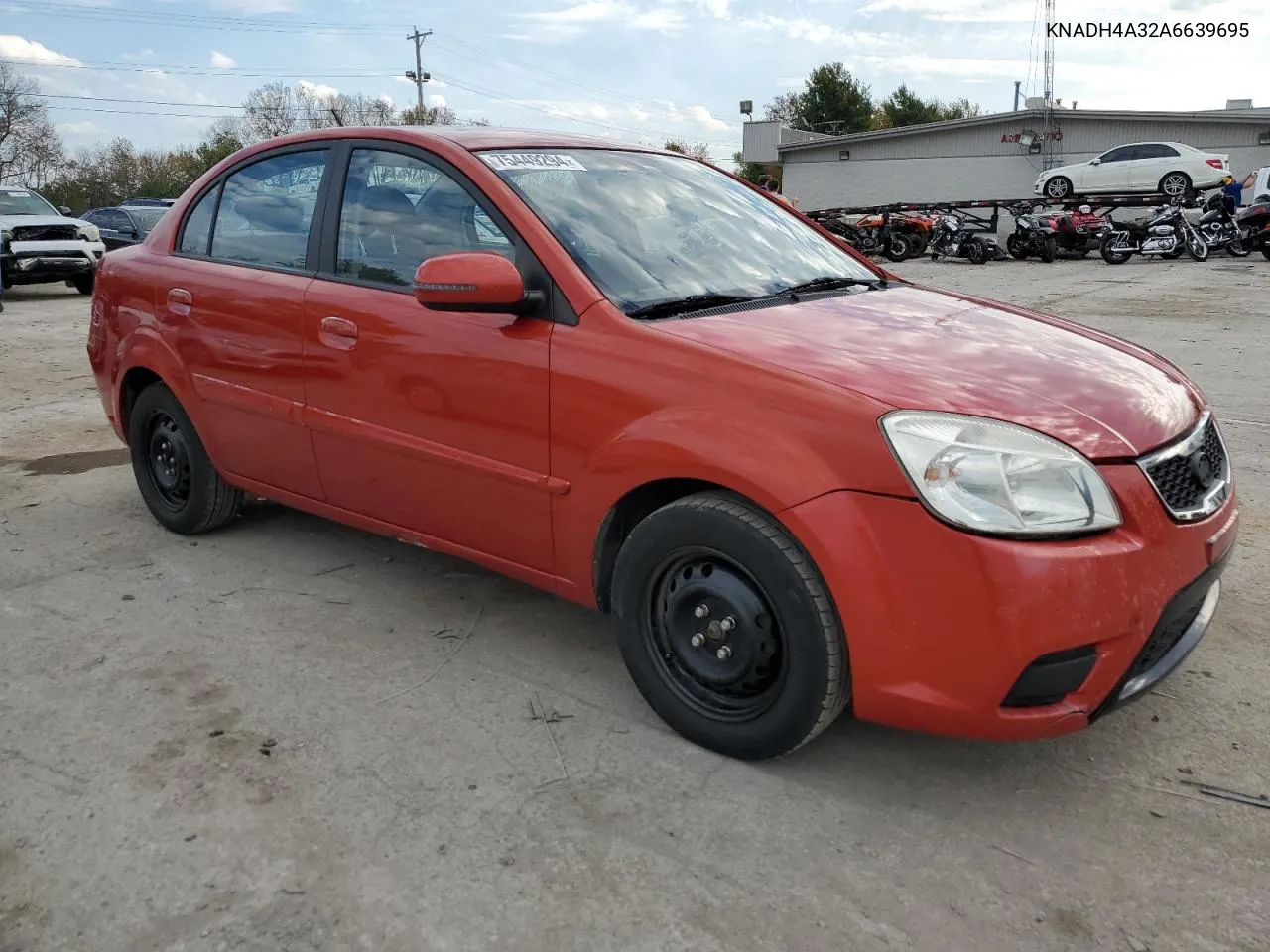 2010 Kia Rio Lx VIN: KNADH4A32A6639695 Lot: 75449294