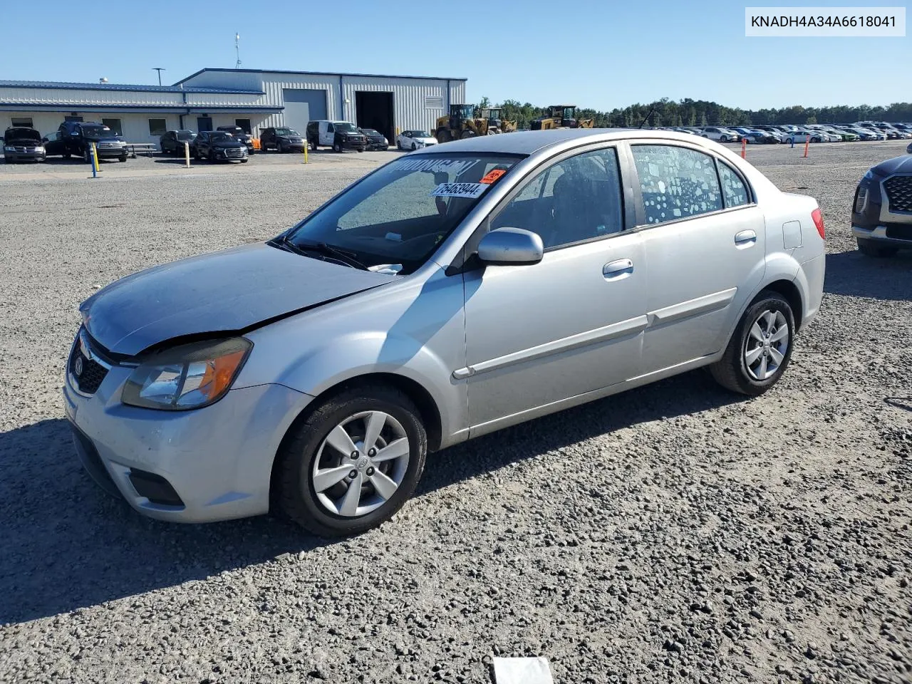 2010 Kia Rio Lx VIN: KNADH4A34A6618041 Lot: 75463944