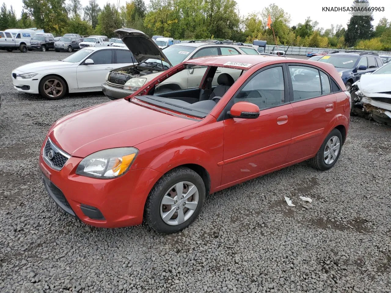 2010 Kia Rio Lx VIN: KNADH5A30A6669963 Lot: 76357364