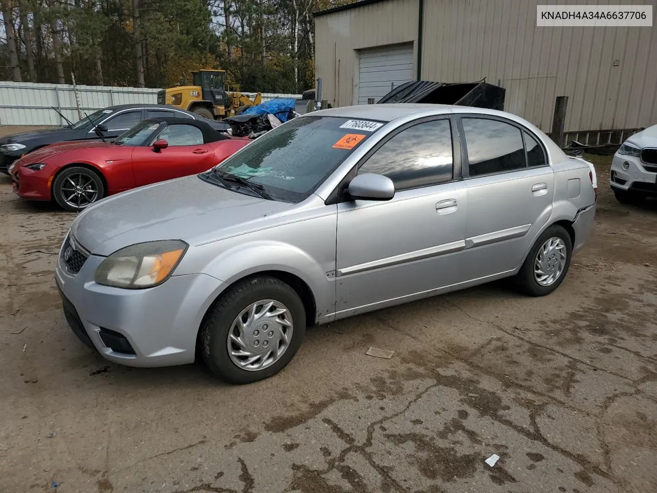 2010 Kia Rio Lx VIN: KNADH4A34A6637706 Lot: 77603844