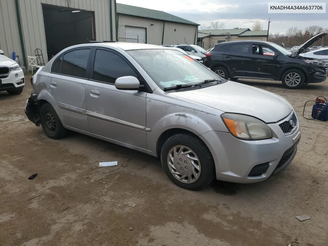 2010 Kia Rio Lx VIN: KNADH4A34A6637706 Lot: 77603844