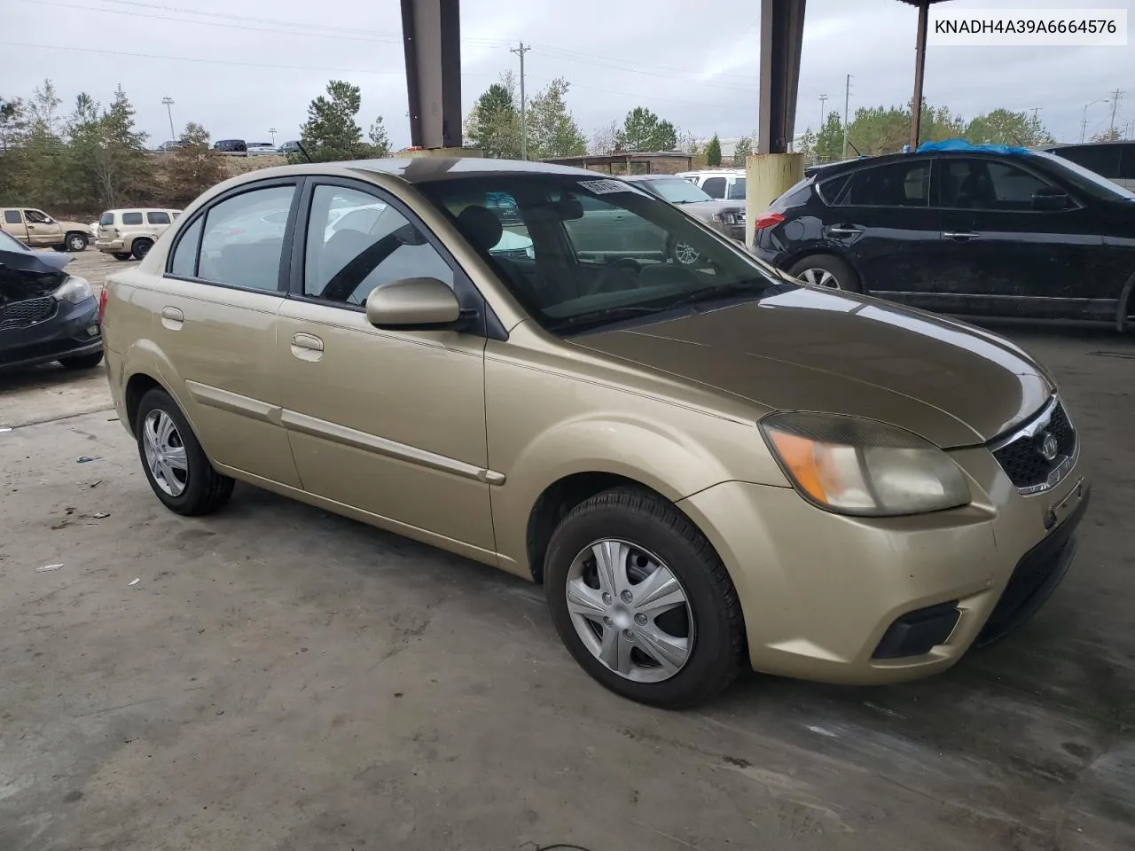 2010 Kia Rio Lx VIN: KNADH4A39A6664576 Lot: 80676744