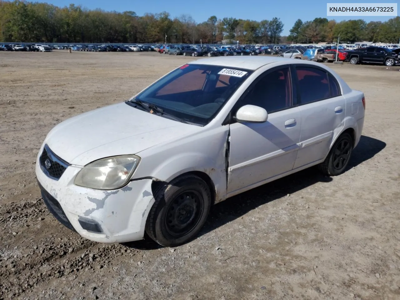 2010 Kia Rio Lx VIN: KNADH4A33A6673225 Lot: 81855414