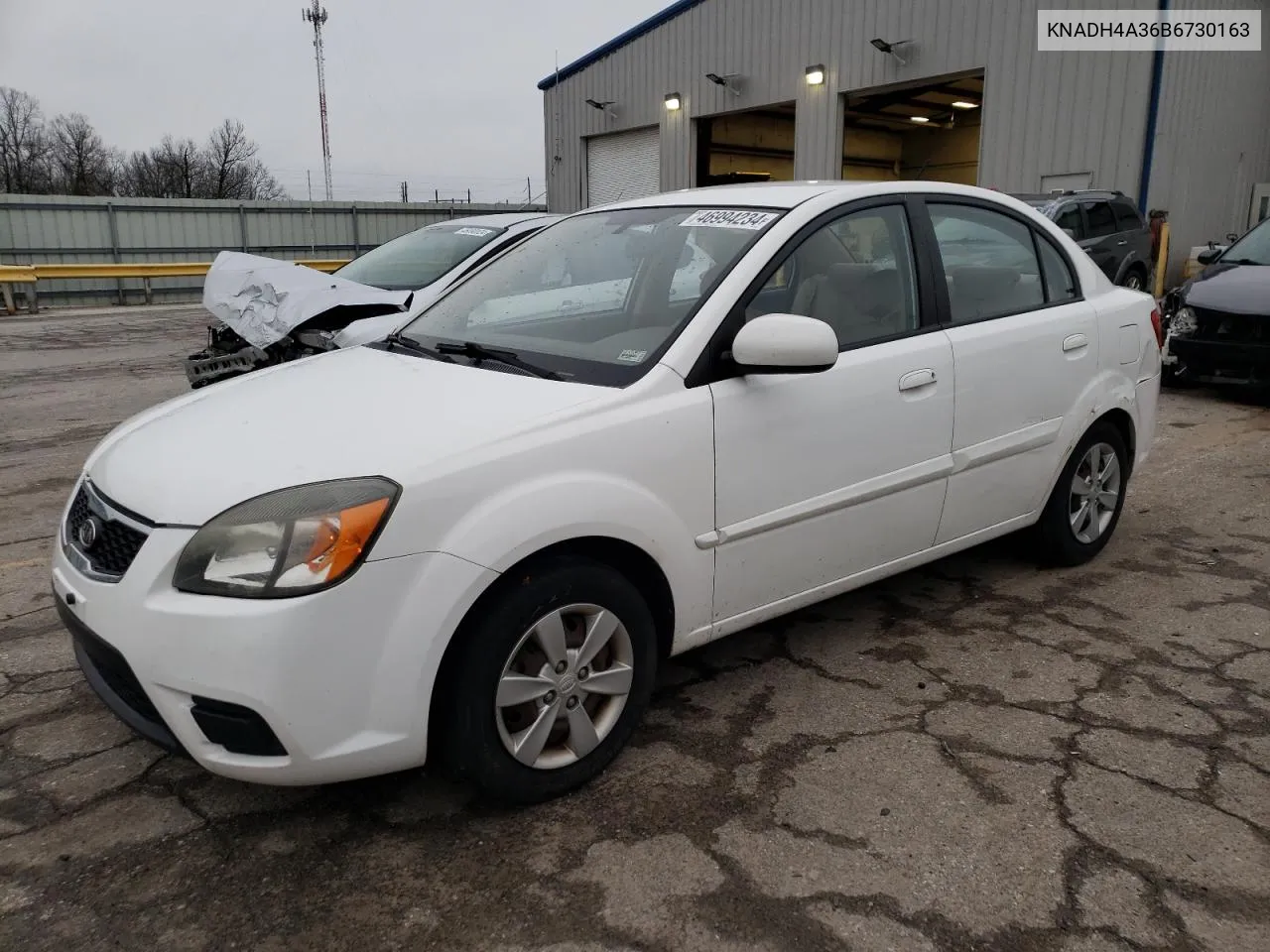 2011 Kia Rio Base VIN: KNADH4A36B6730163 Lot: 46994234