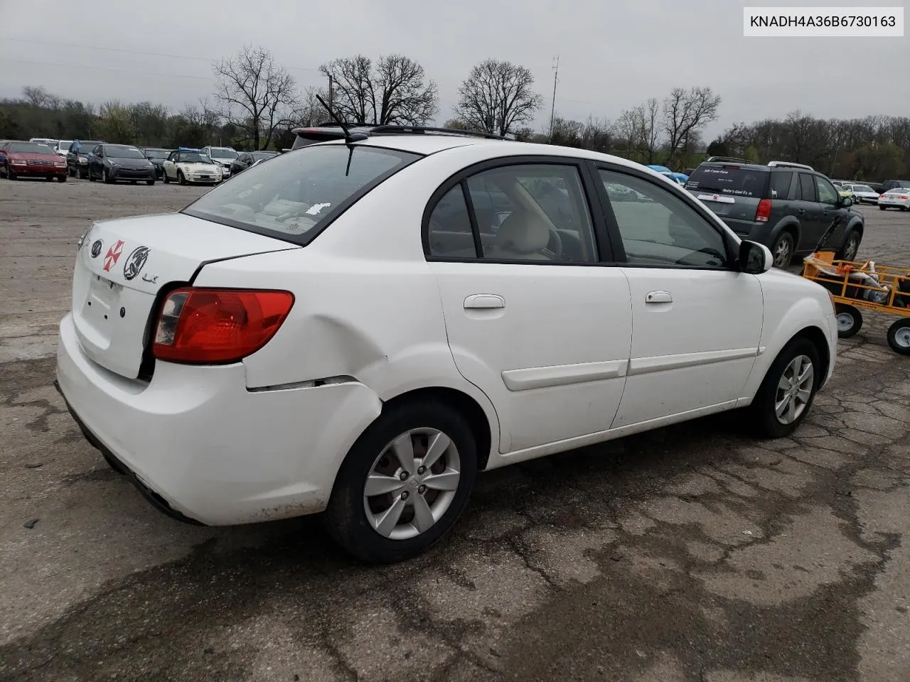 2011 Kia Rio Base VIN: KNADH4A36B6730163 Lot: 46994234