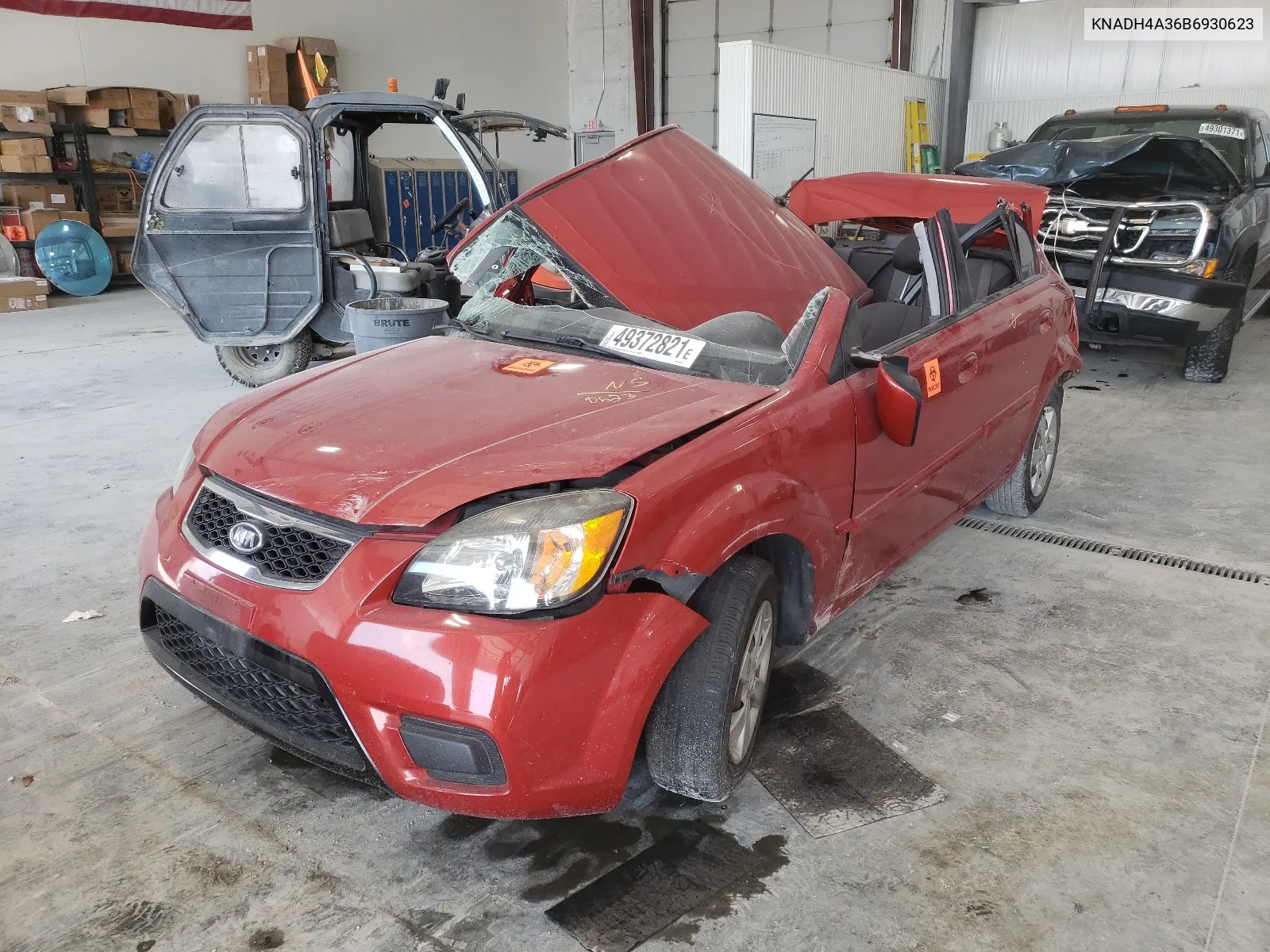 2011 Kia Rio Base VIN: KNADH4A36B6930623 Lot: 49372821