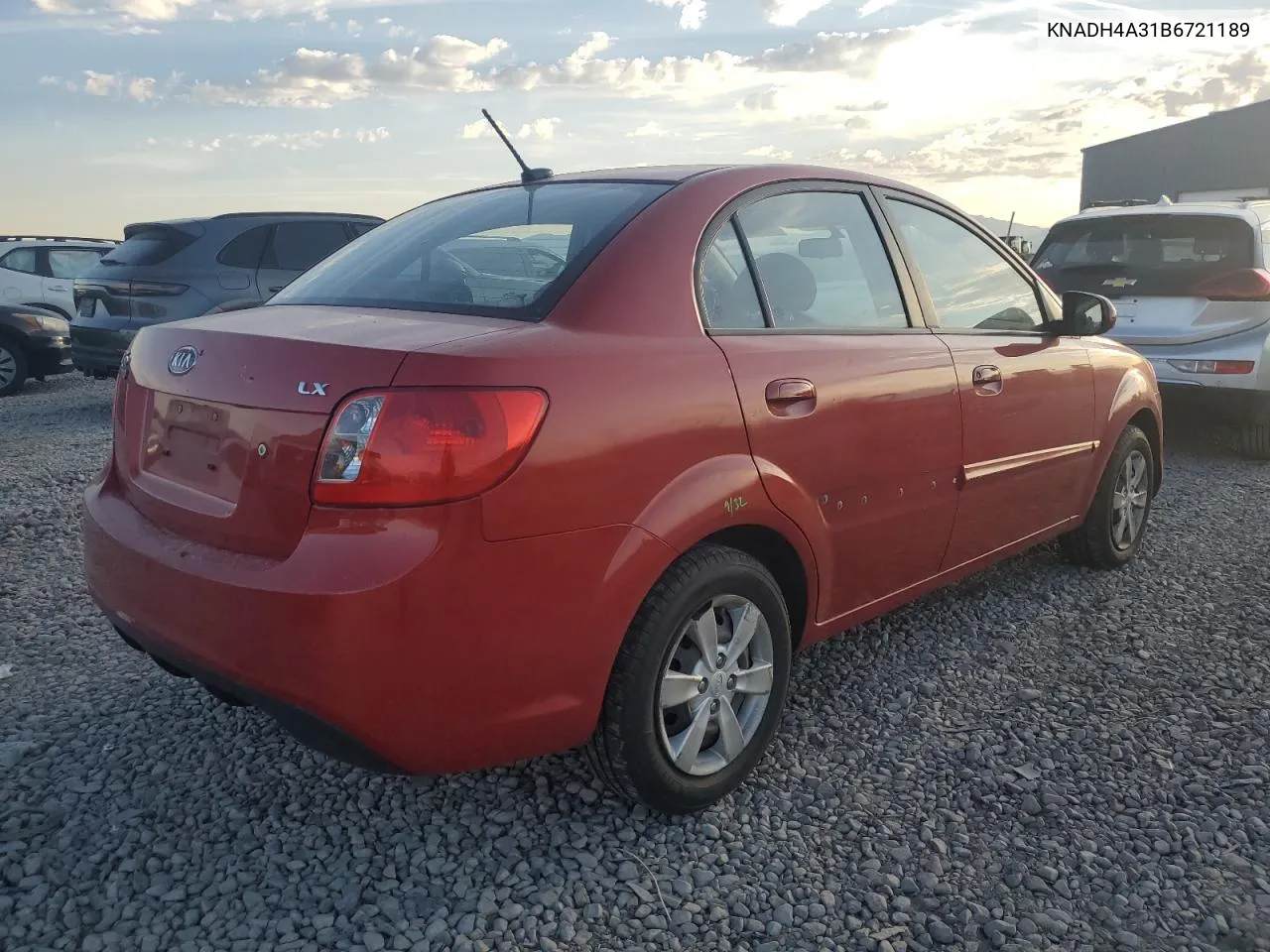 2011 Kia Rio Base VIN: KNADH4A31B6721189 Lot: 69985684