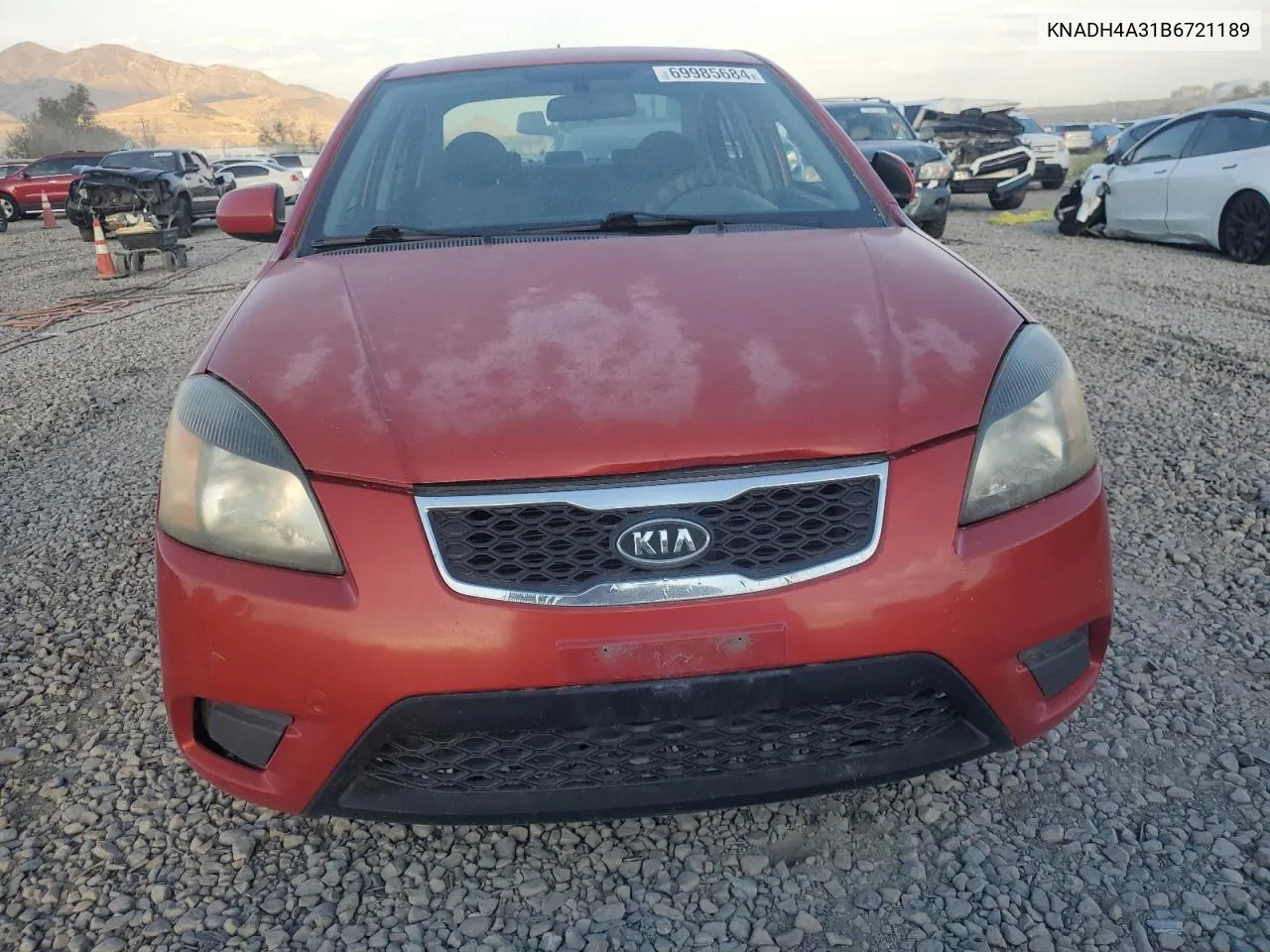 2011 Kia Rio Base VIN: KNADH4A31B6721189 Lot: 69985684