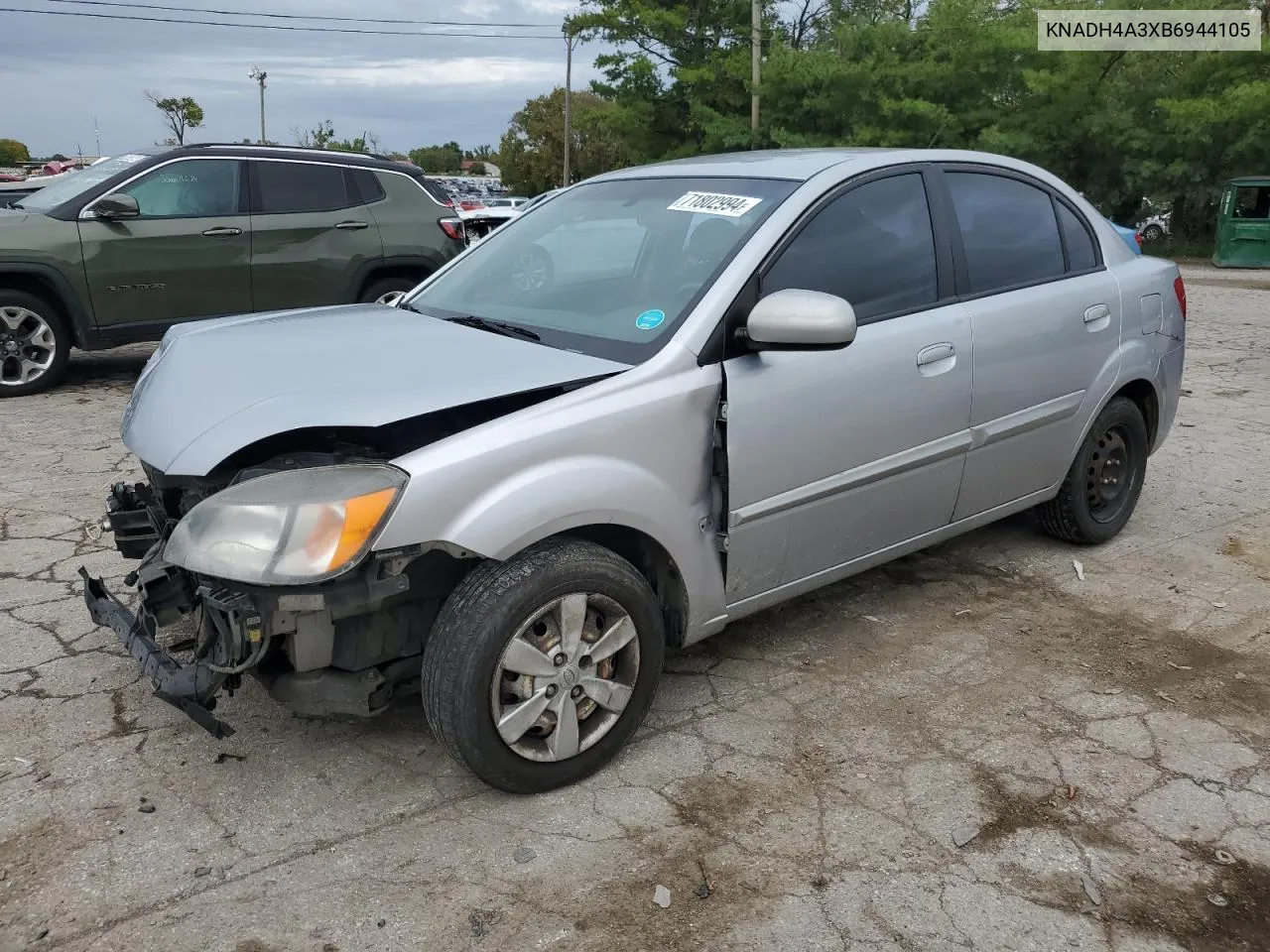 2011 Kia Rio Base VIN: KNADH4A3XB6944105 Lot: 71802994