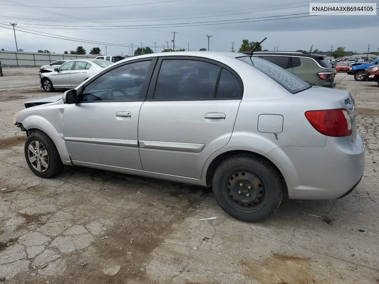 2011 Kia Rio Base VIN: KNADH4A3XB6944105 Lot: 71802994