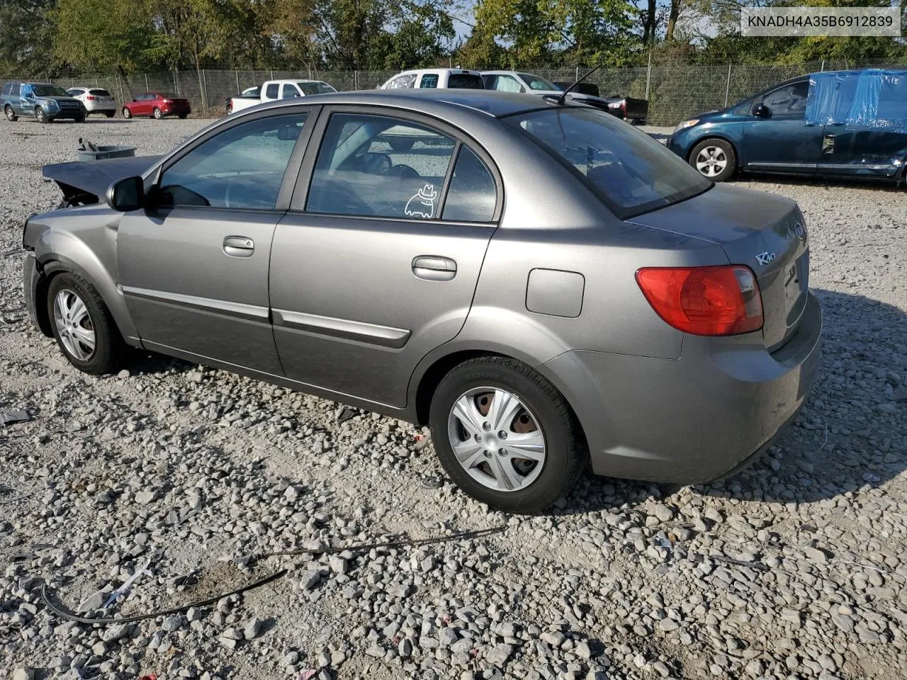 2011 Kia Rio Base VIN: KNADH4A35B6912839 Lot: 72138064