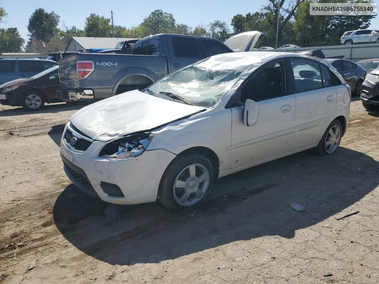 2011 Kia Rio Base VIN: KNADH5A39B6755340 Lot: 74141444