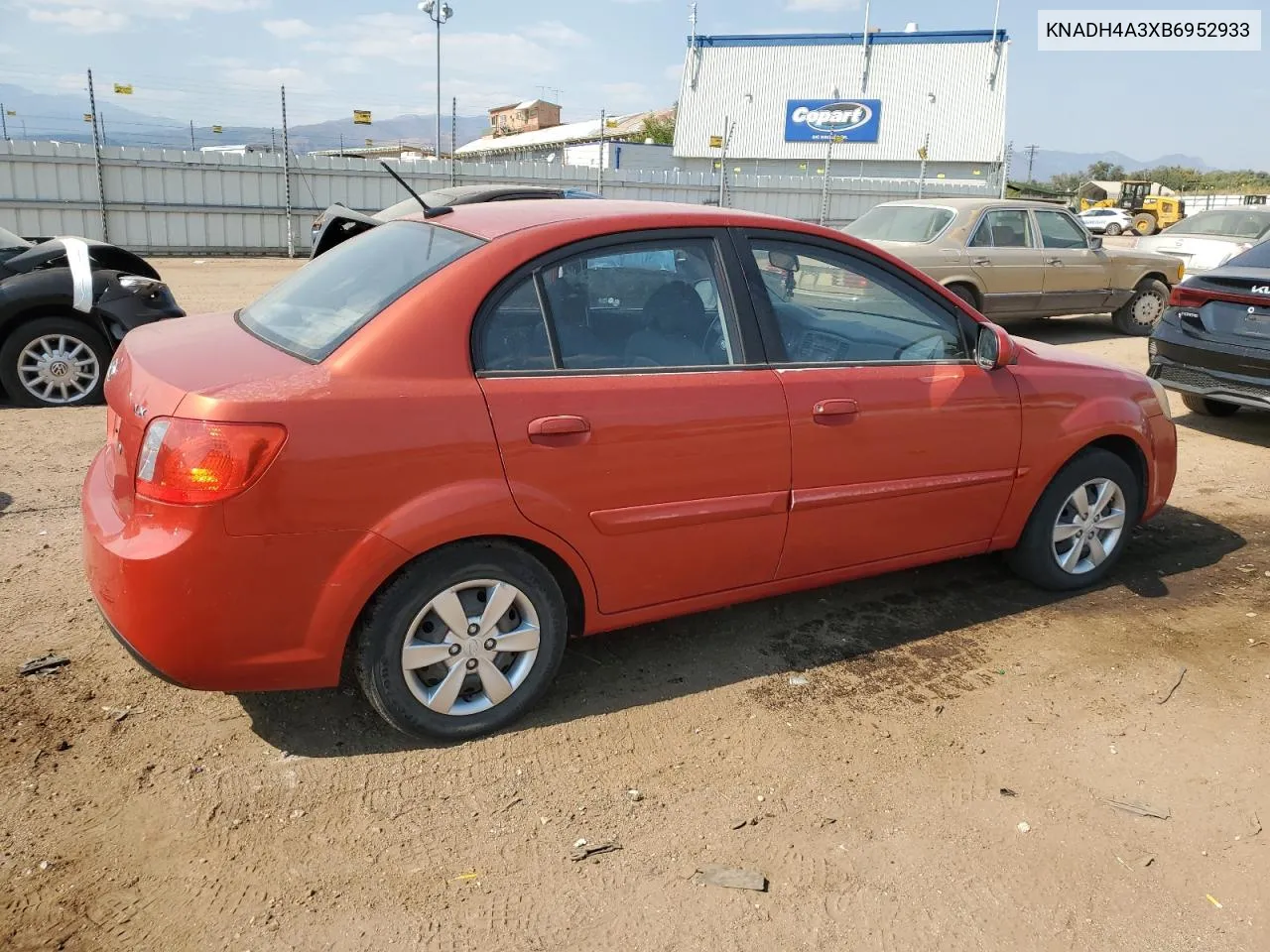 2011 Kia Rio Base VIN: KNADH4A3XB6952933 Lot: 75757254