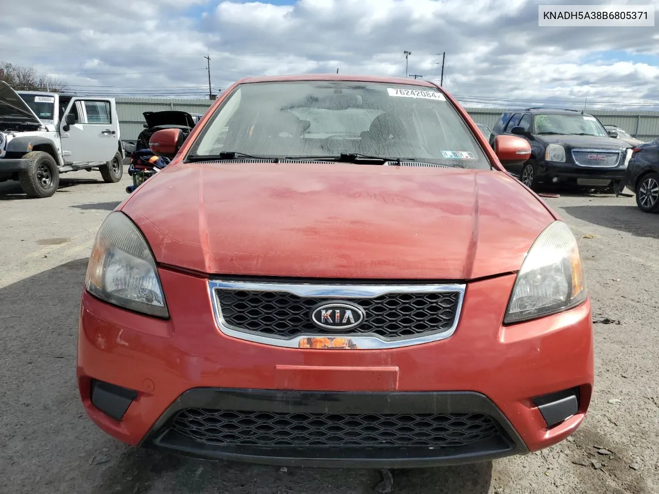 2011 Kia Rio Base VIN: KNADH5A38B6805371 Lot: 76242084