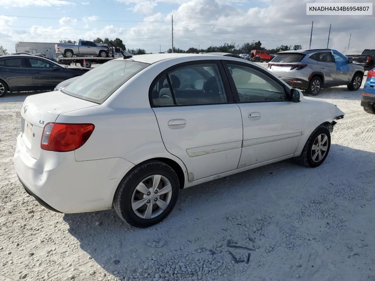 2011 Kia Rio Base VIN: KNADH4A34B6954807 Lot: 76746564