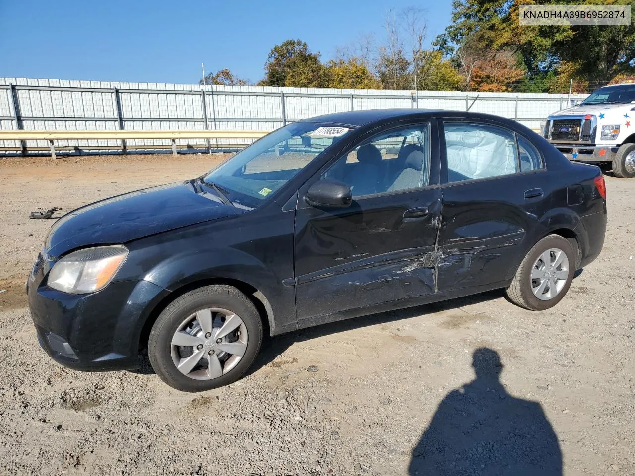 2011 Kia Rio Base VIN: KNADH4A39B6952874 Lot: 77768554