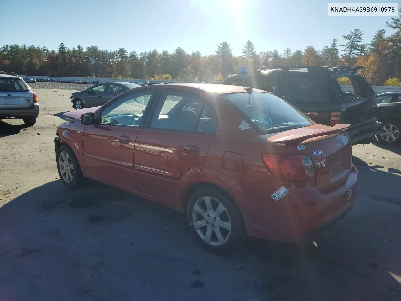 2011 Kia Rio Base VIN: KNADH4A39B6910978 Lot: 77994004