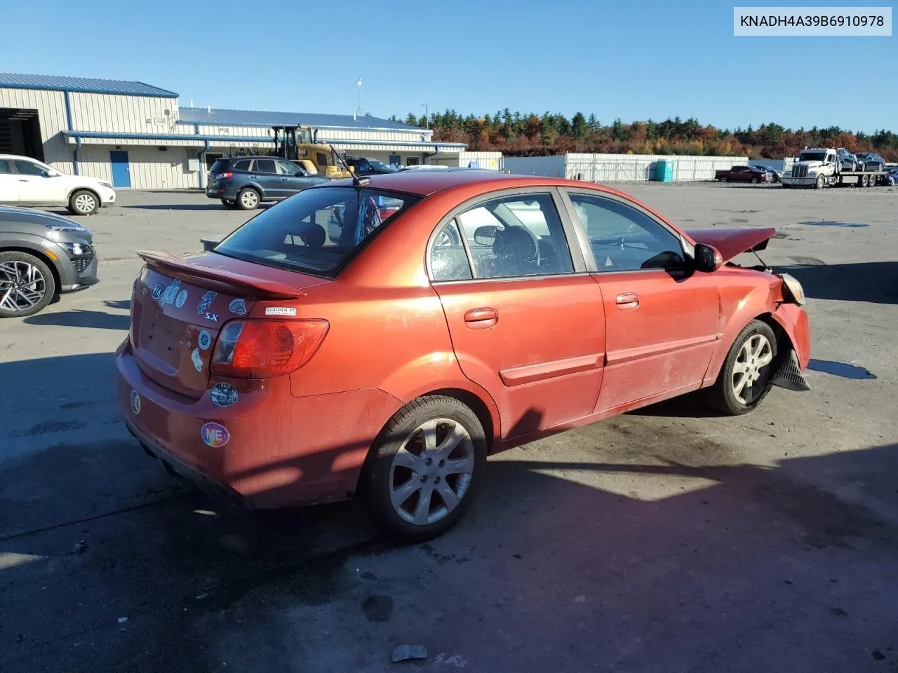 2011 Kia Rio Base VIN: KNADH4A39B6910978 Lot: 77994004