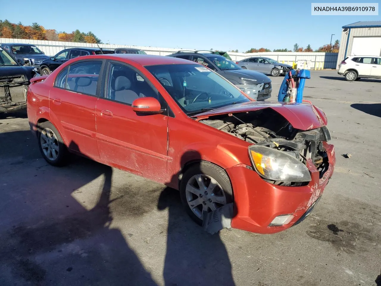 2011 Kia Rio Base VIN: KNADH4A39B6910978 Lot: 77994004