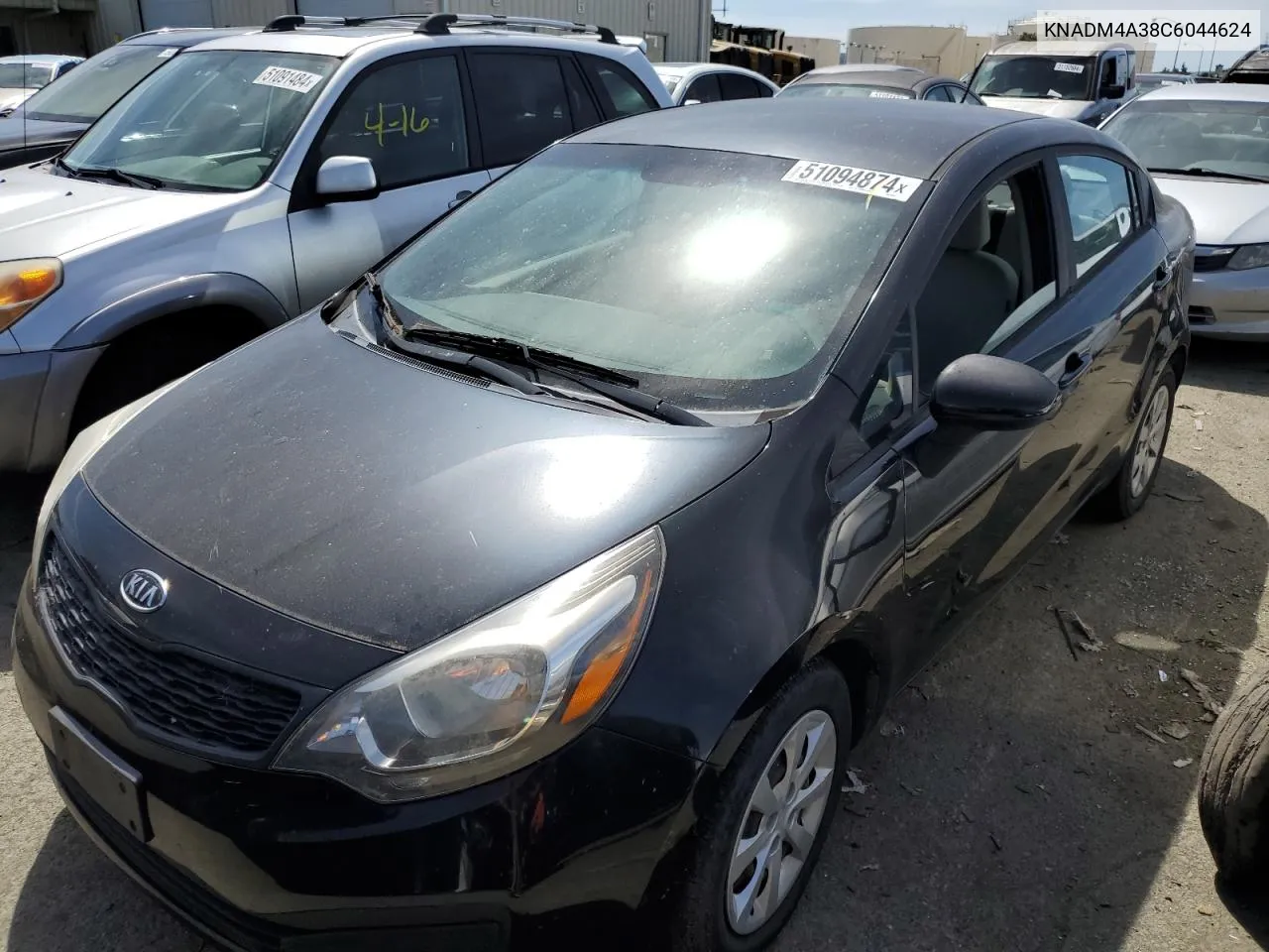 2012 Kia Rio Lx VIN: KNADM4A38C6044624 Lot: 51094874