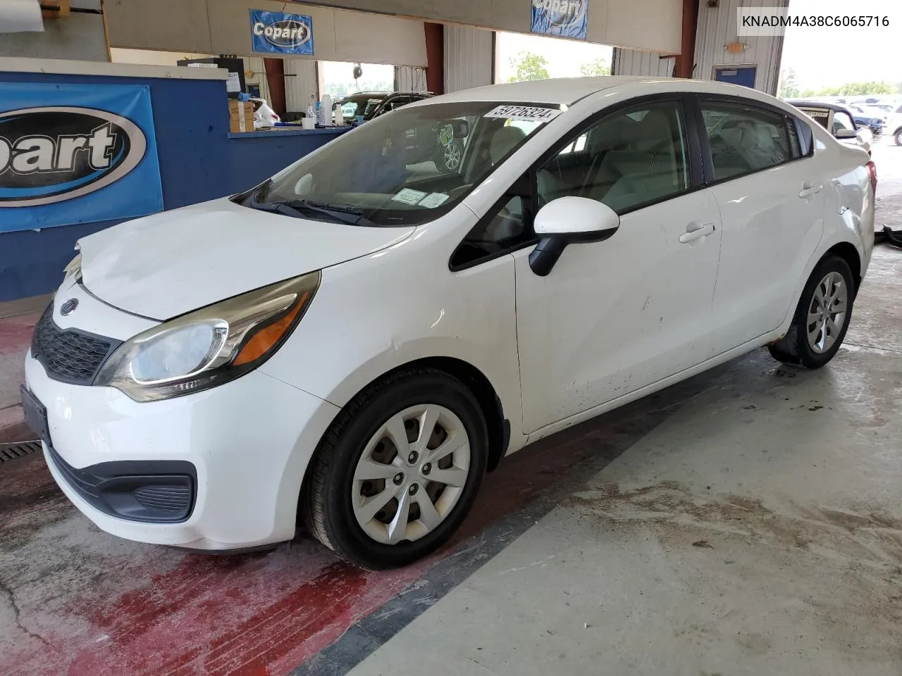 2012 Kia Rio Lx VIN: KNADM4A38C6065716 Lot: 59726324