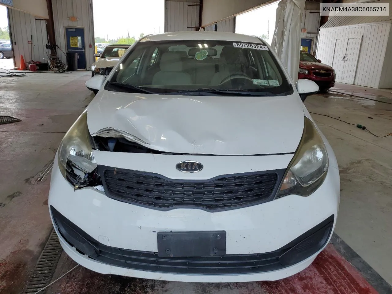 2012 Kia Rio Lx VIN: KNADM4A38C6065716 Lot: 59726324