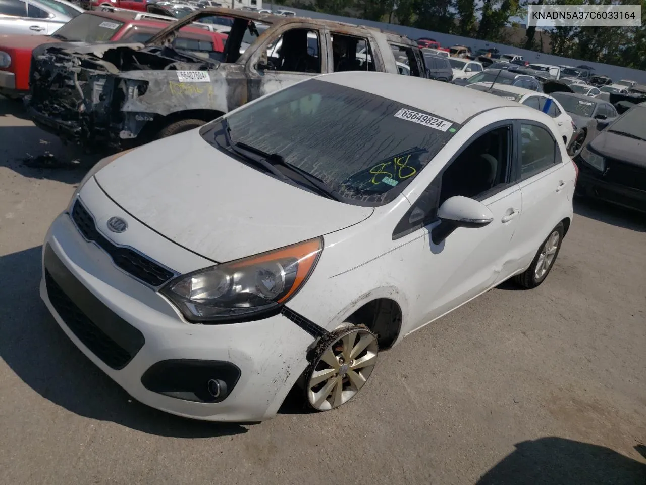 2012 Kia Rio Ex VIN: KNADN5A37C6033164 Lot: 65649824