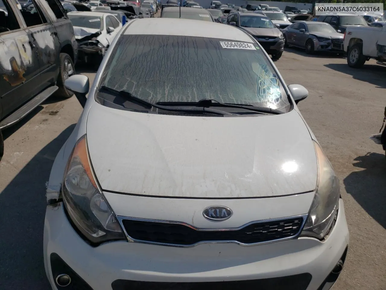 2012 Kia Rio Ex VIN: KNADN5A37C6033164 Lot: 65649824