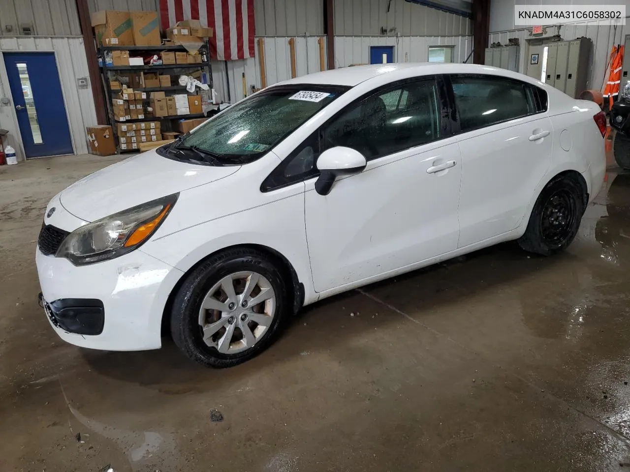 2012 Kia Rio Lx VIN: KNADM4A31C6058302 Lot: 67935454