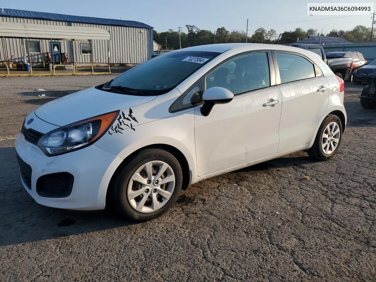 2012 Kia Rio Lx VIN: KNADM5A36C6094993 Lot: 71327854